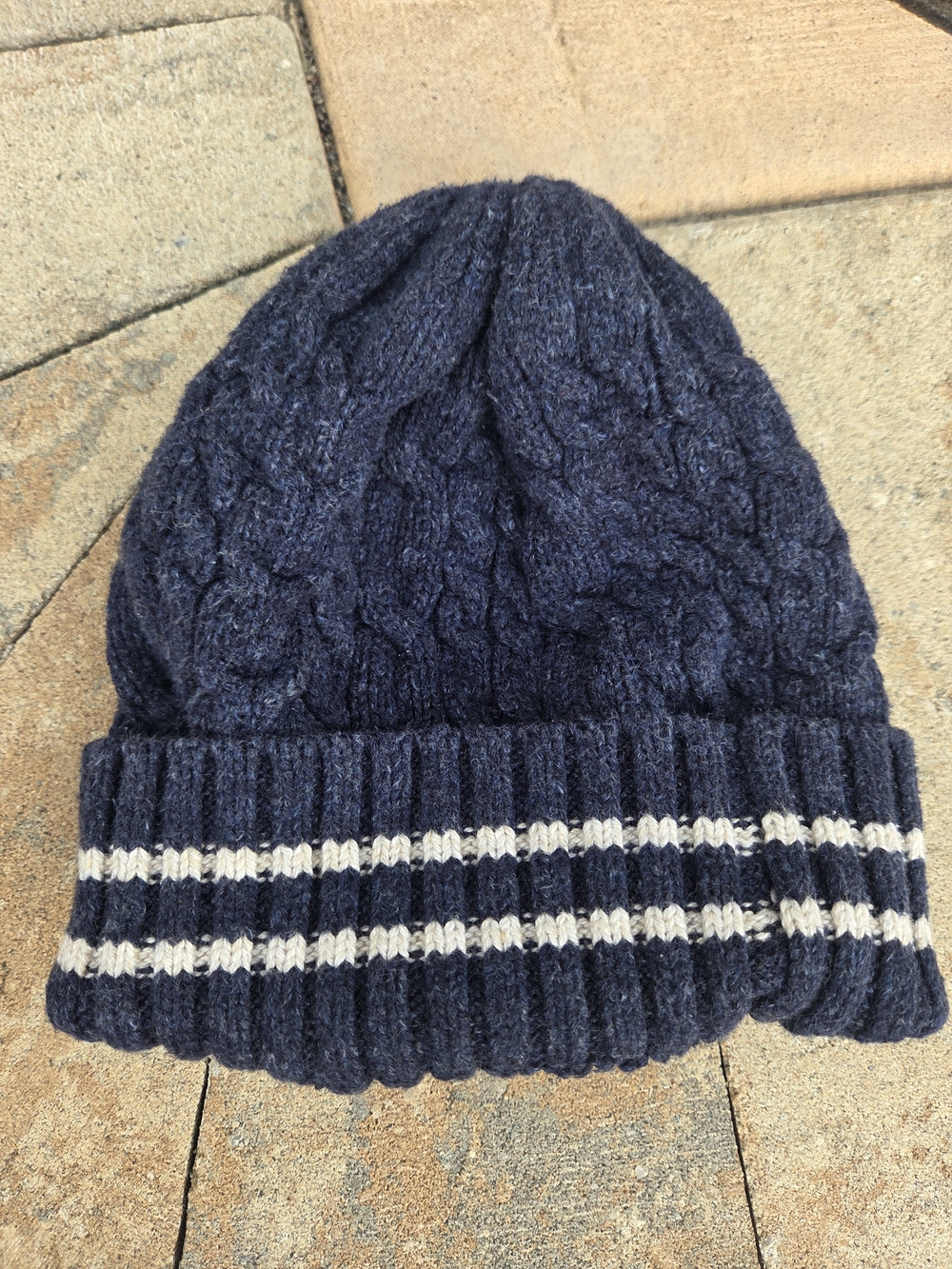 GAP Navy Fuzzy Knit Beanie